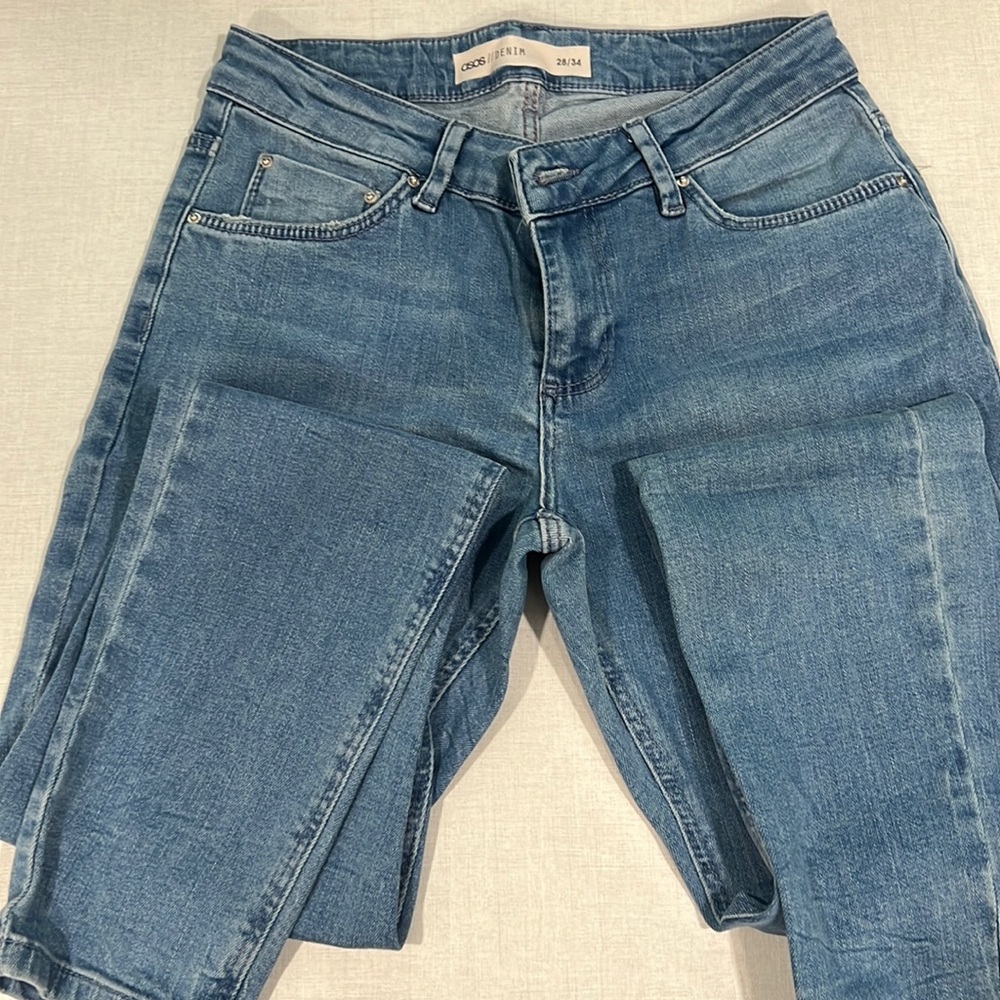ASOS: DENIM: Light Blue Skinny Jeans; size 28
